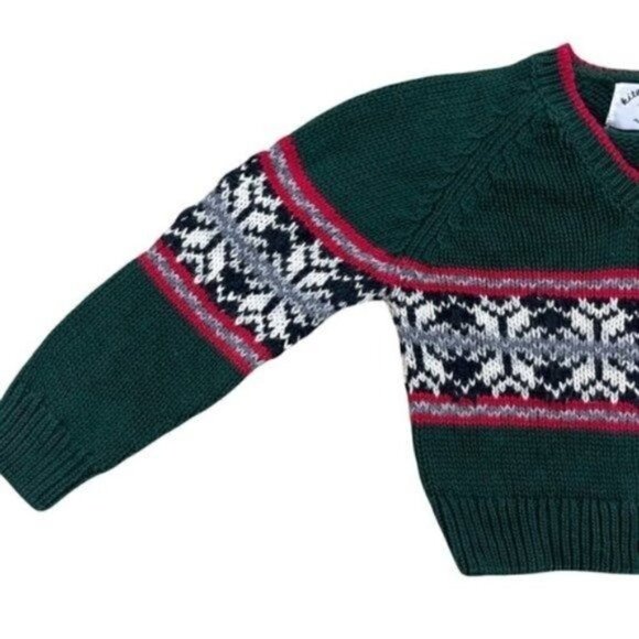 Kitestrings Knit fair Isle Long Sleeve Pullover Sweater Size 2T V-neck - Picture 3 of 8